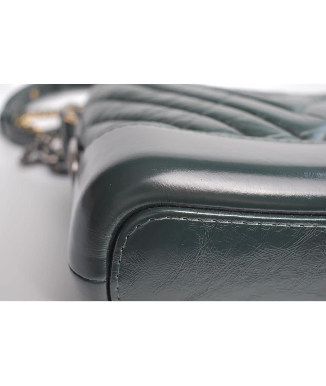 CHANEL Зеленая кожаная сумка через плечо, фото 5