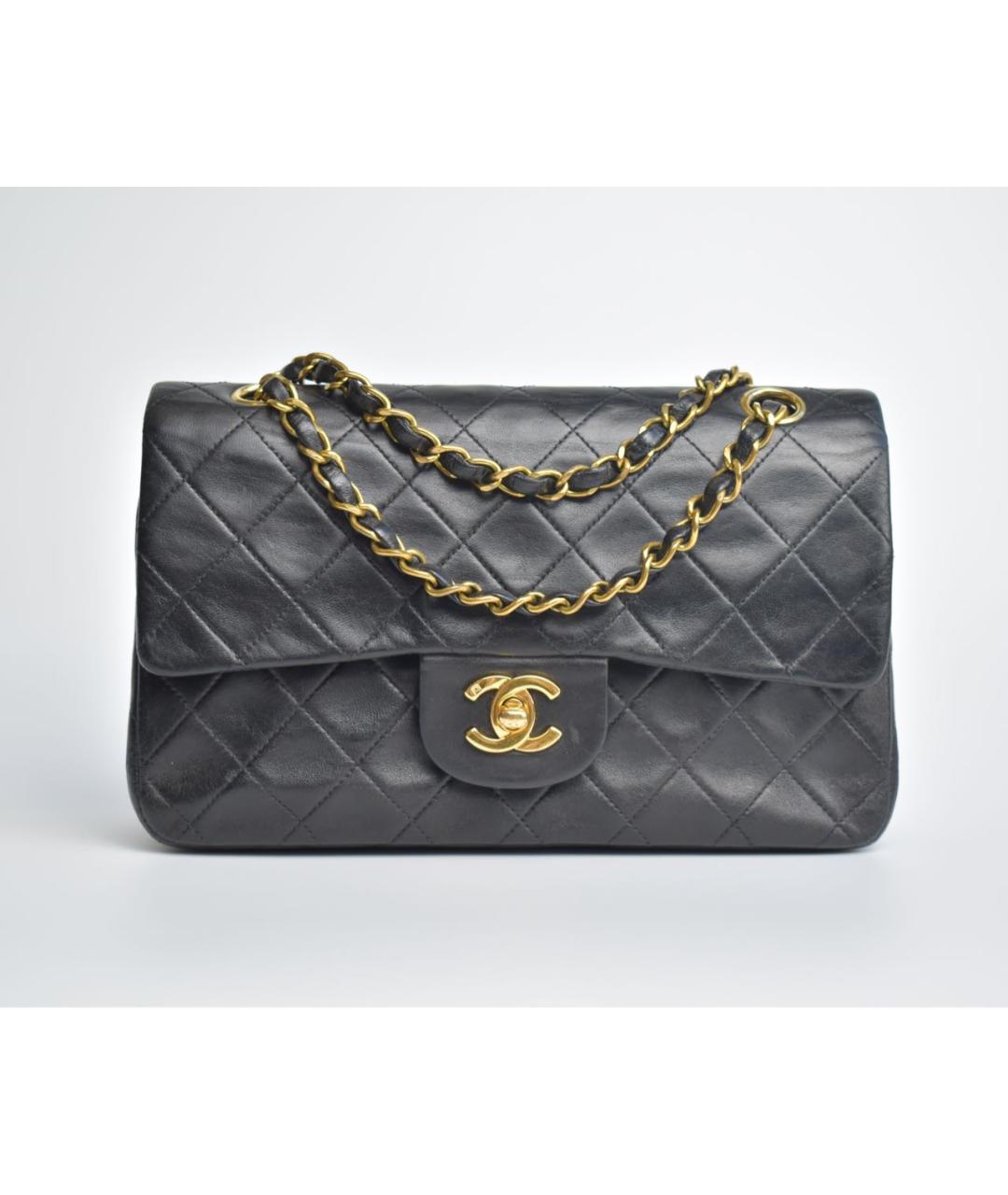 CHANEL Черная кожаная сумка через плечо, фото 9