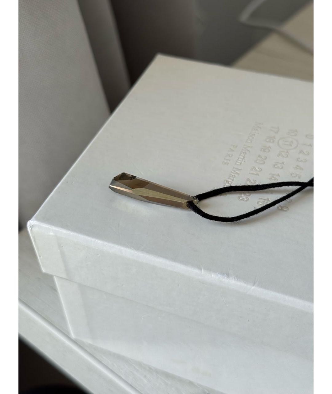 MAISON MARGIELA Антрацитовый стеклянный кулон, фото 4