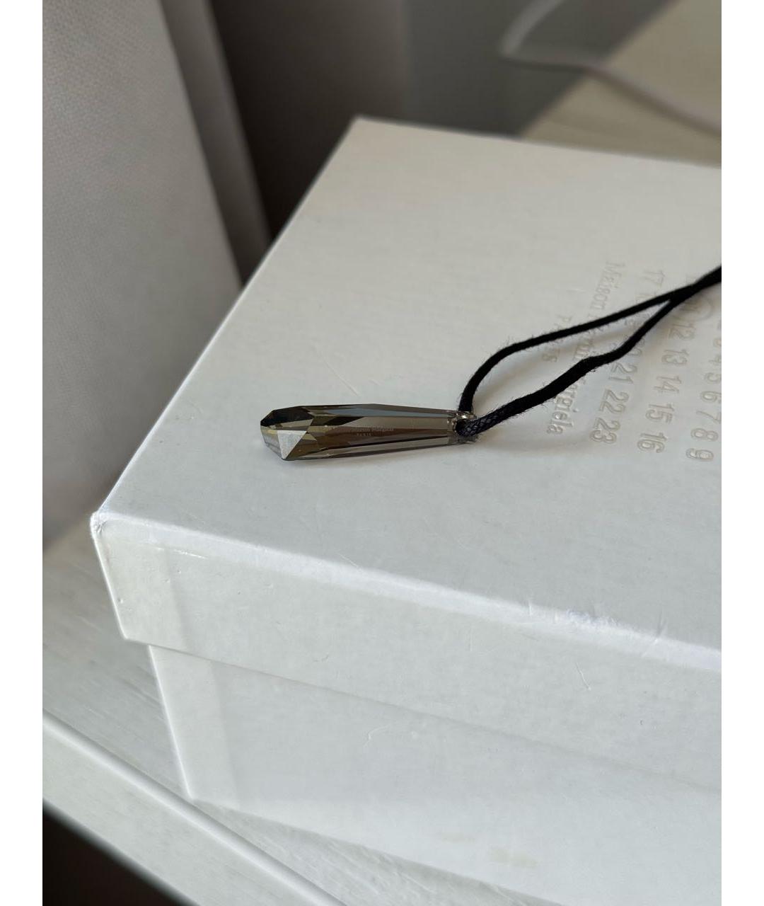 MAISON MARGIELA Антрацитовый стеклянный кулон, фото 6