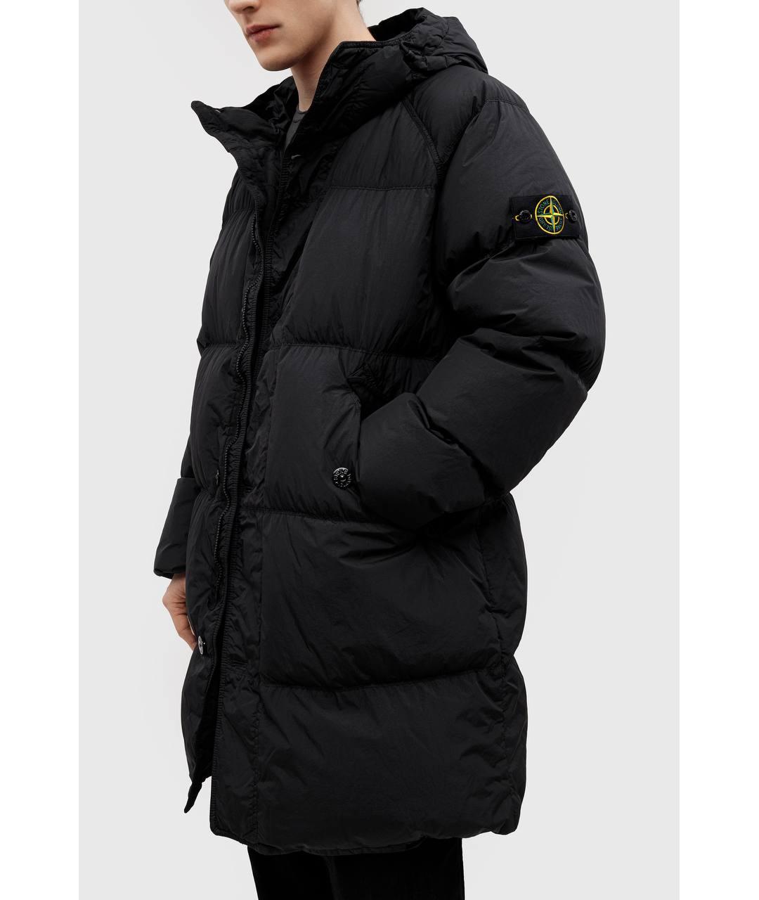 STONE ISLAND Темно-синий пуховик, фото 9