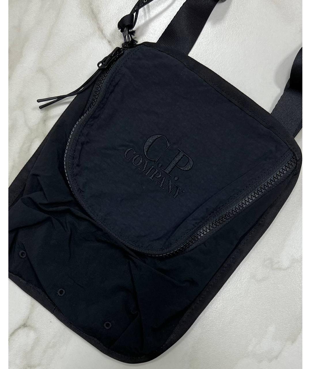 CP COMPANY Черная тканевая сумка на плечо, фото 2