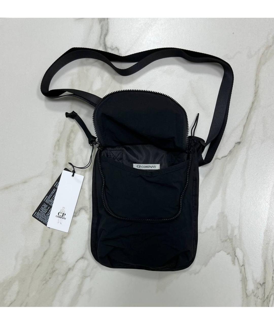 CP COMPANY Черная тканевая сумка на плечо, фото 3