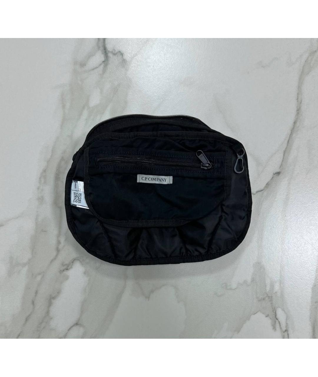 CP COMPANY Черная тканевая поясная сумка, фото 3