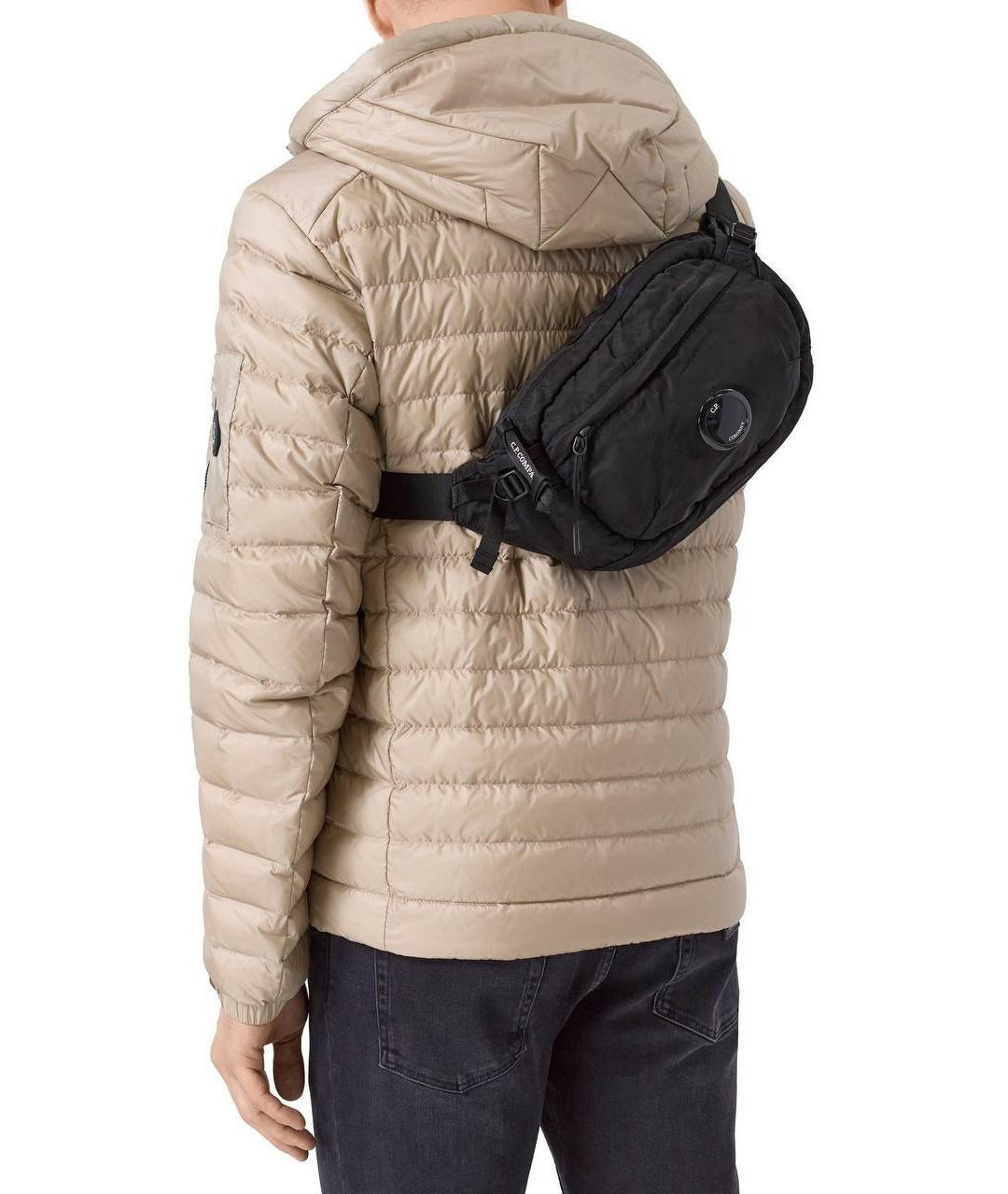 CP COMPANY Черная тканевая поясная сумка, фото 5