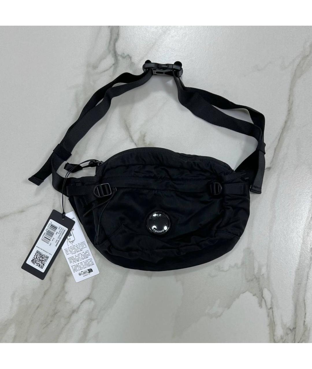 CP COMPANY Черная тканевая поясная сумка, фото 6