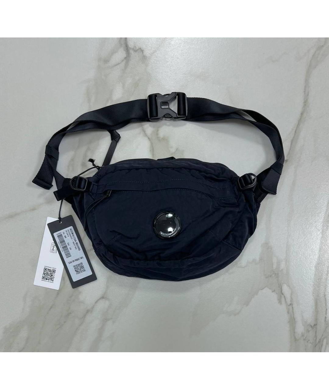 CP COMPANY Темно-синяя тканевая поясная сумка, фото 6