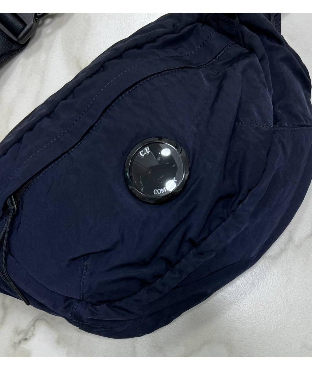 CP COMPANY Темно-синяя тканевая поясная сумка, фото 2