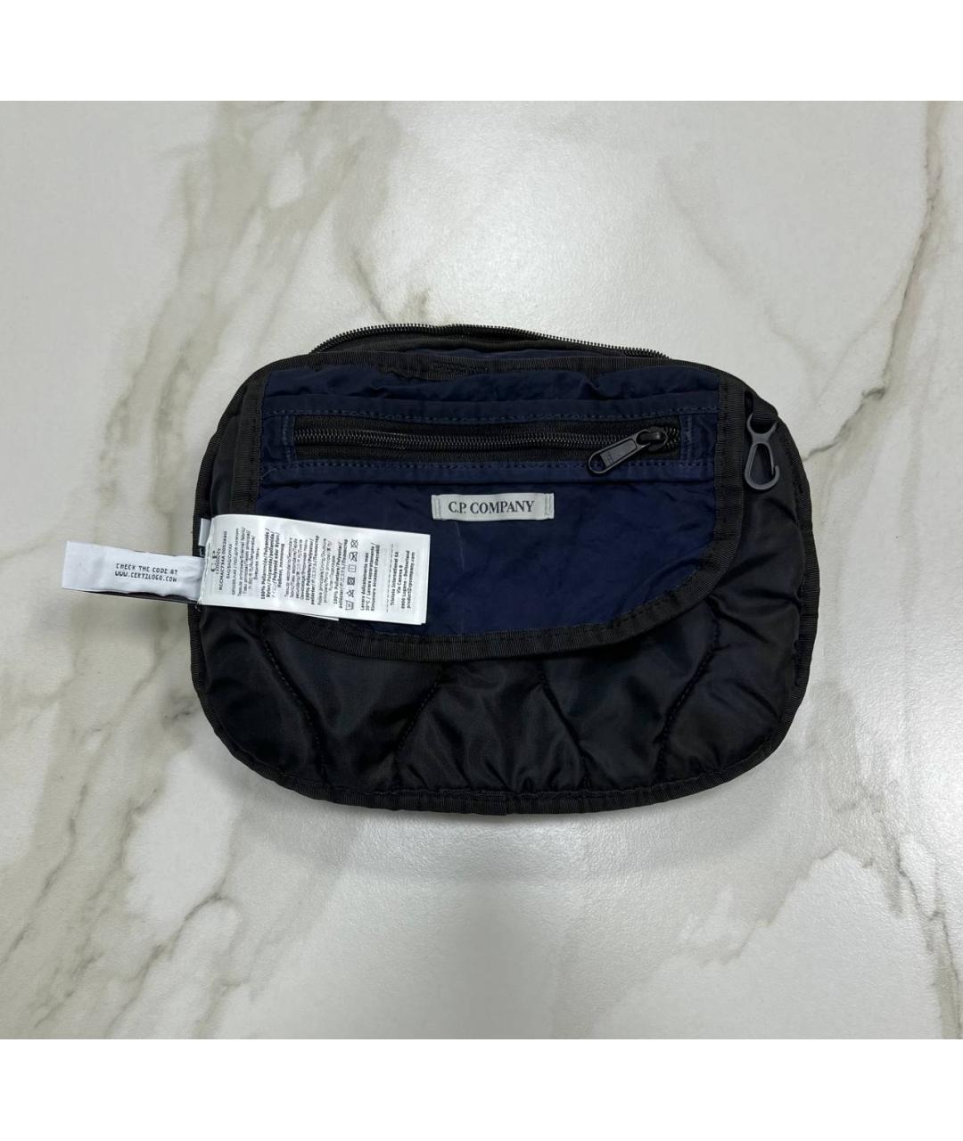 CP COMPANY Темно-синяя тканевая поясная сумка, фото 3