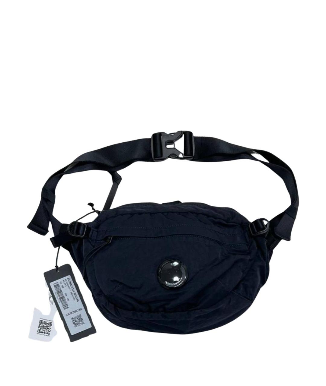 CP COMPANY Темно-синяя тканевая поясная сумка, фото 1