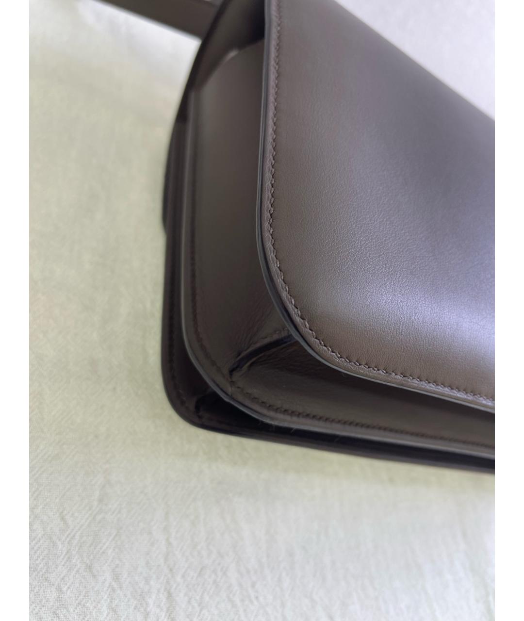 HERMES Серая кожаная сумка через плечо, фото 4