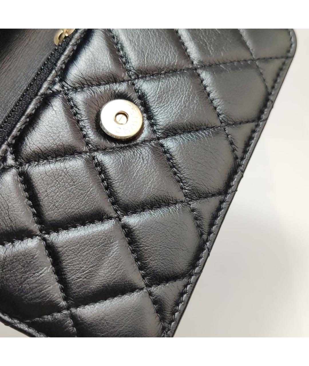 CHANEL Черная кожаная поясная сумка, фото 8
