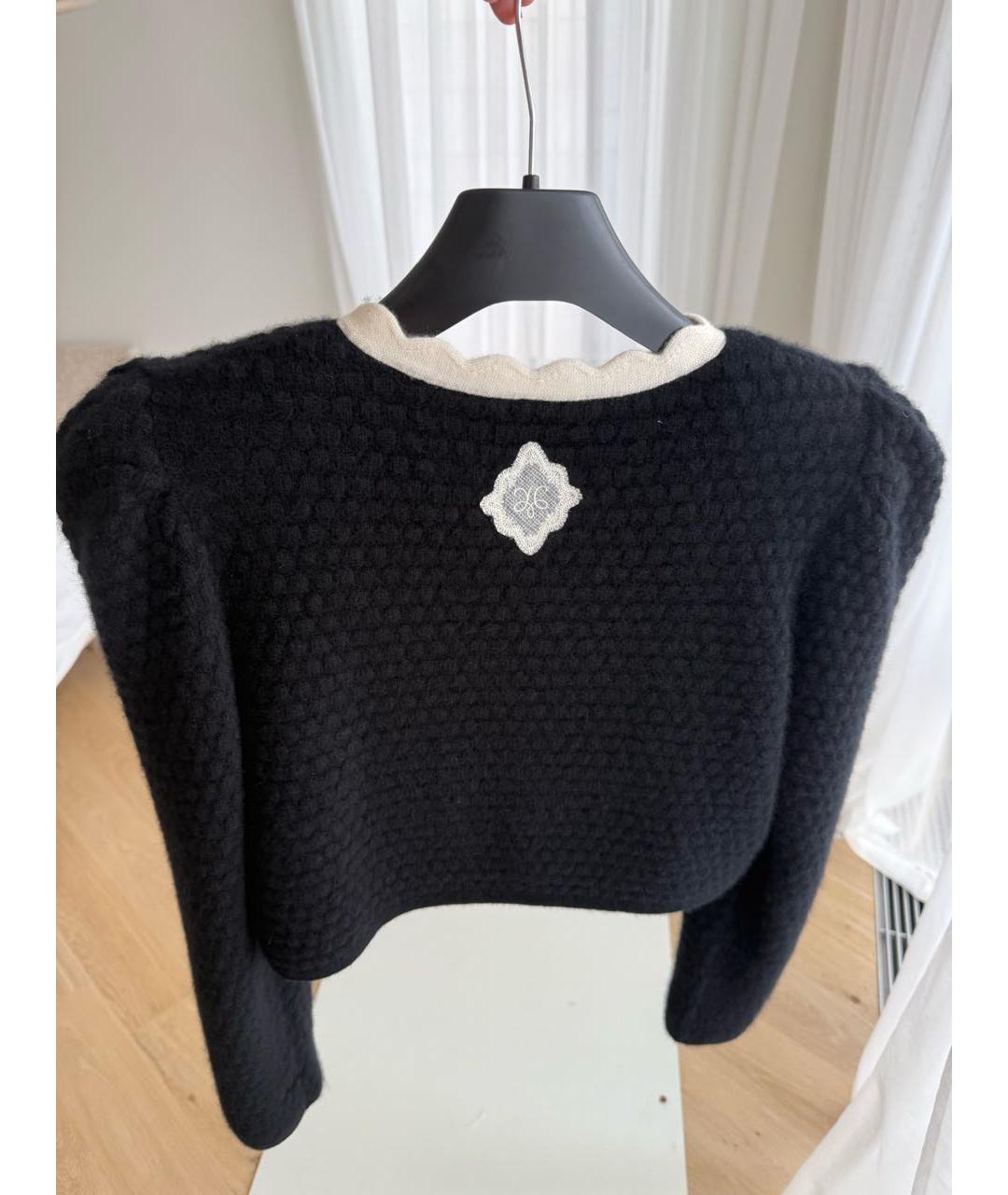 ULYANA SERGEENKO Черный кашемировый кардиган, фото 3