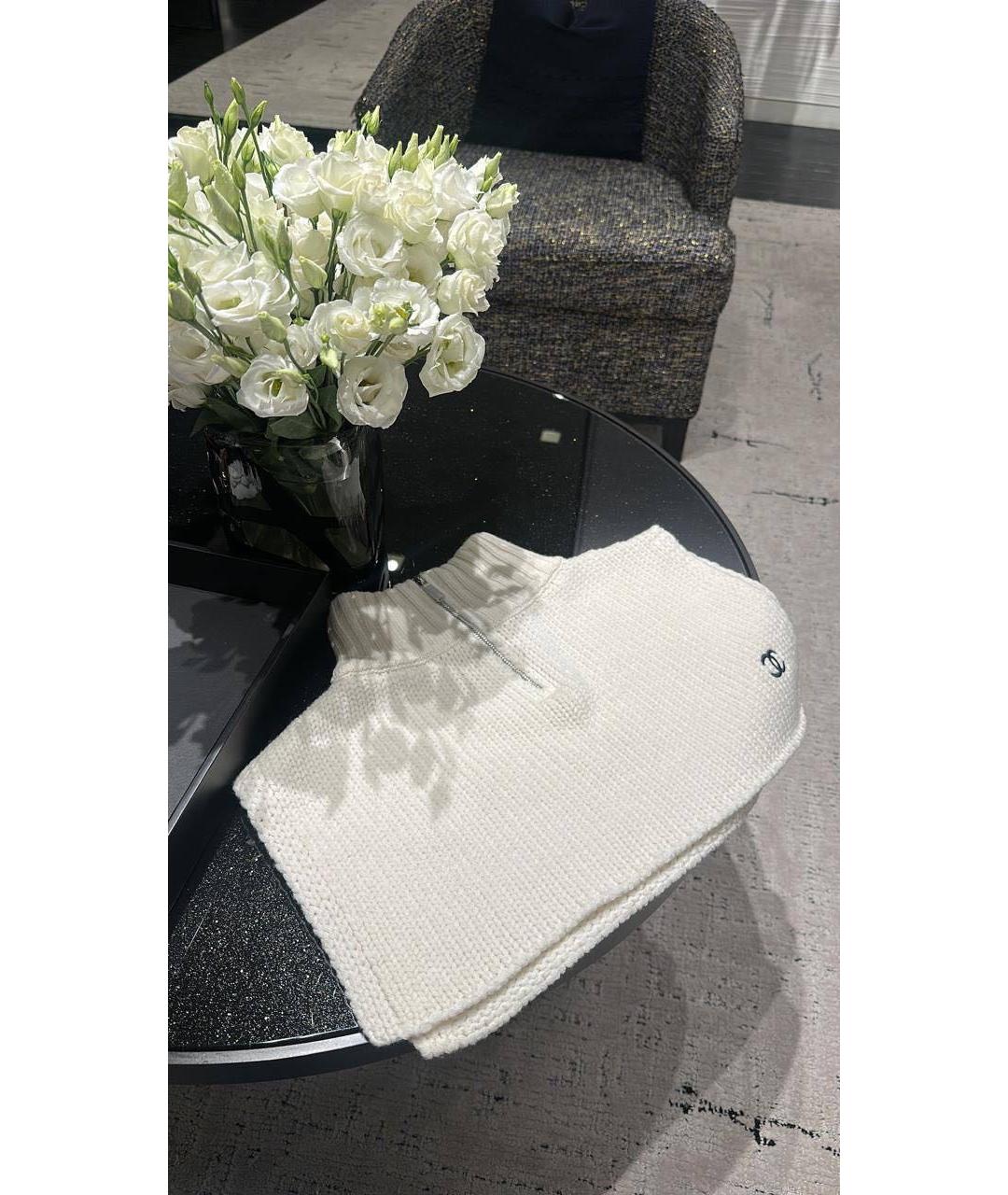 CHANEL Белый кашемировый воротник, фото 2