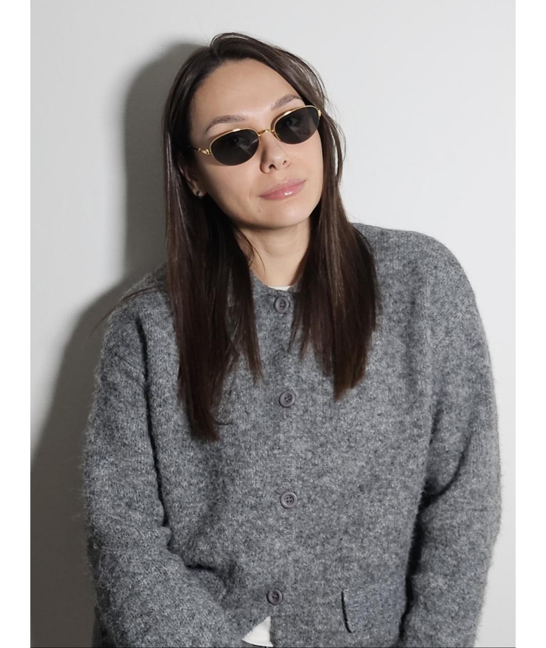 CARTIER Золотые металлические солнцезащитные очки, фото 5