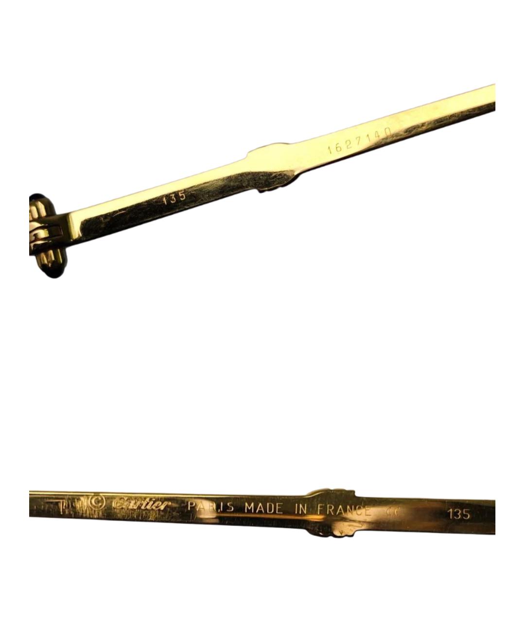 CARTIER Золотые металлические солнцезащитные очки, фото 4