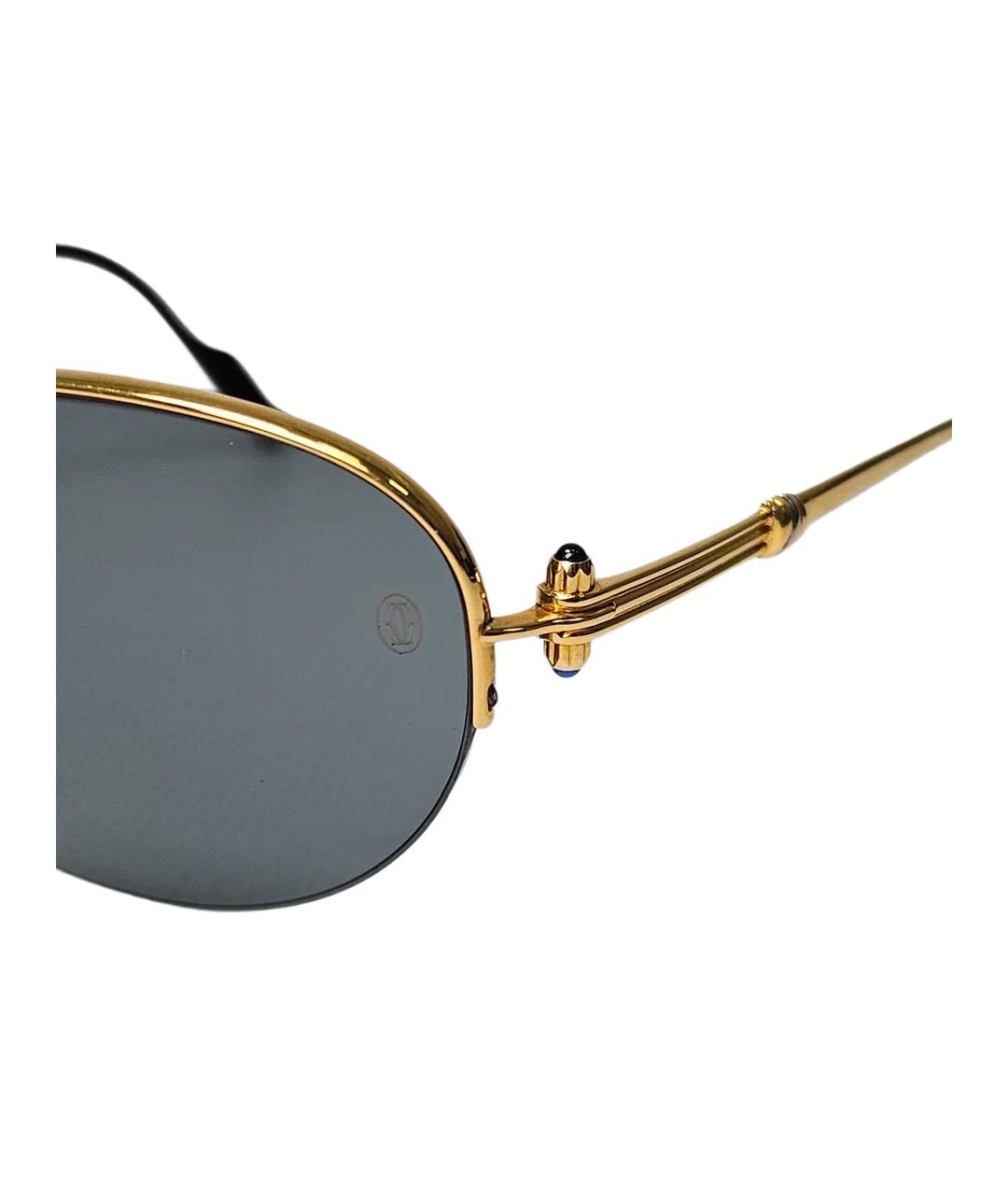 CARTIER Золотые металлические солнцезащитные очки, фото 6