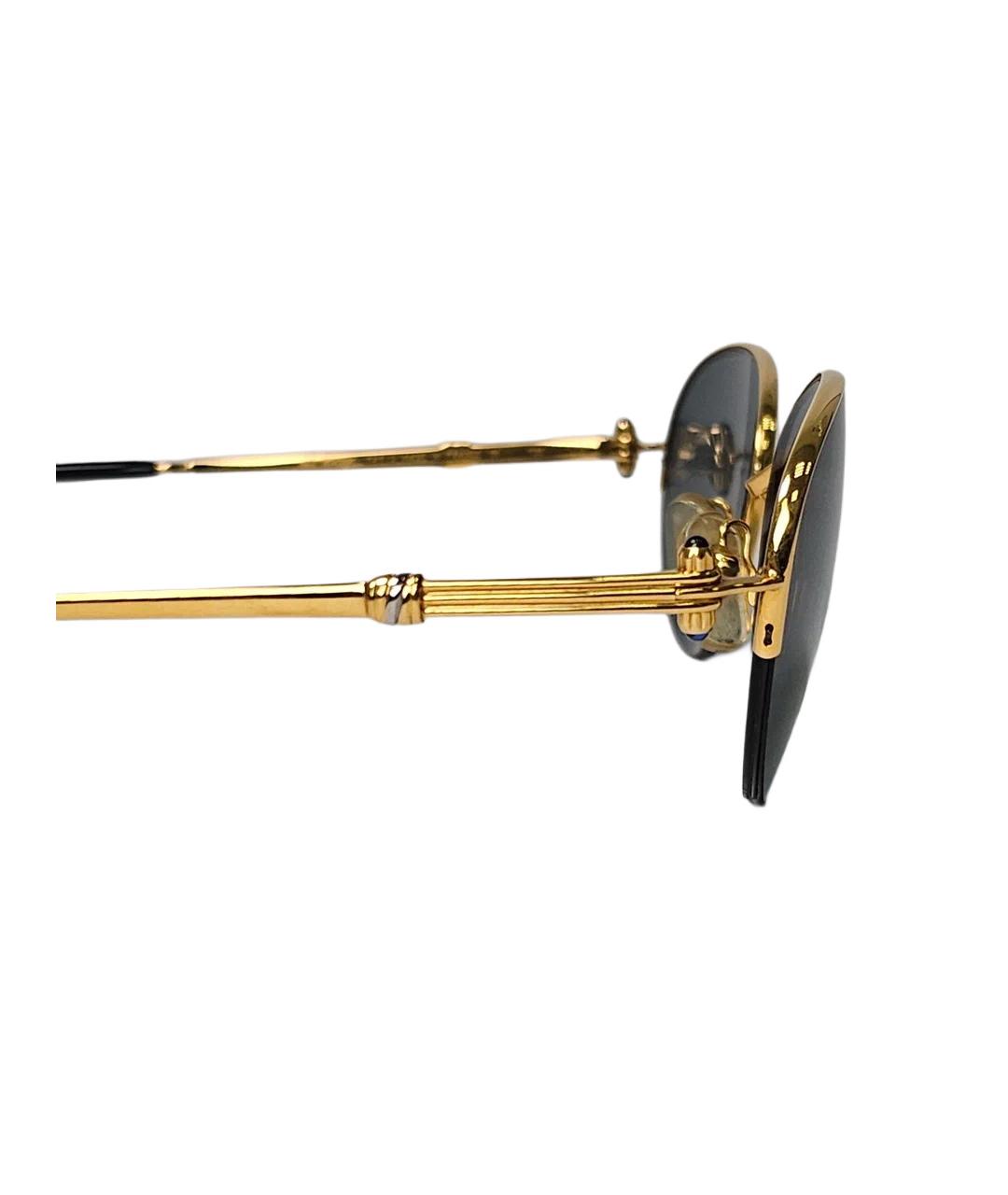 CARTIER Золотые металлические солнцезащитные очки, фото 9