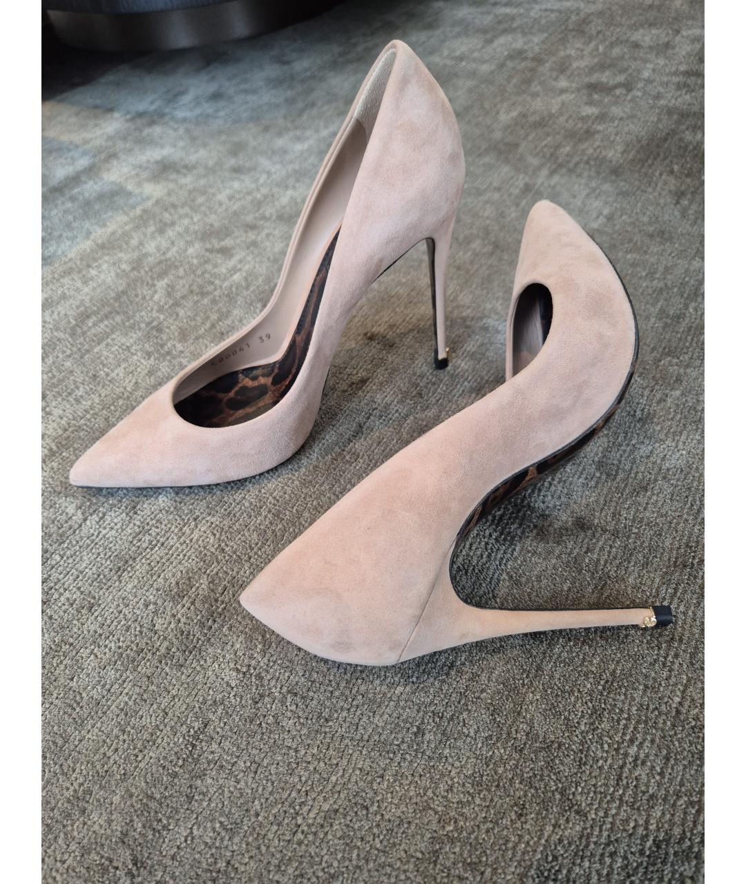 DOLCE&GABBANA Бежевые замшевые туфли, фото 2