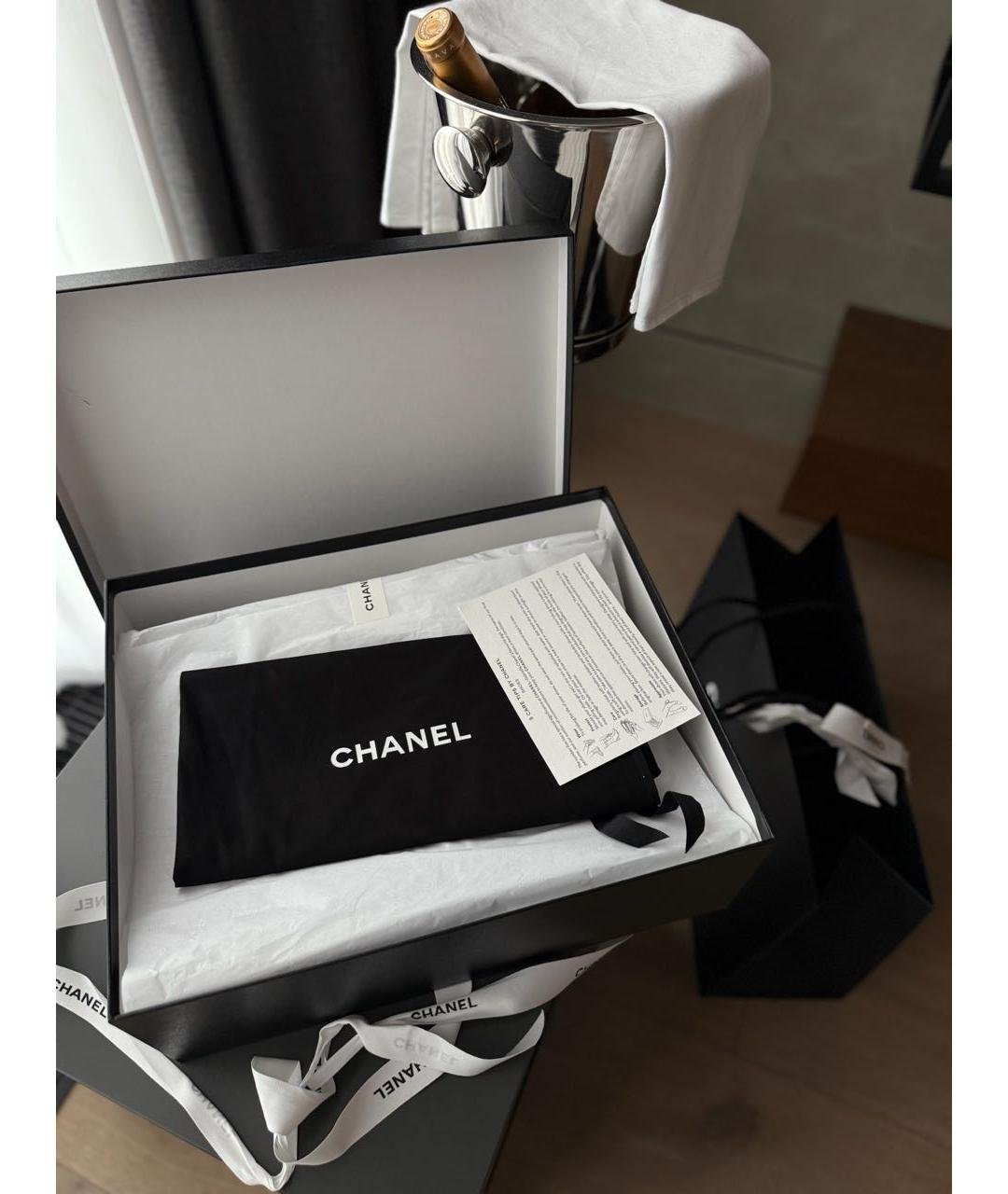 CHANEL Черные кожаные ботинки, фото 7