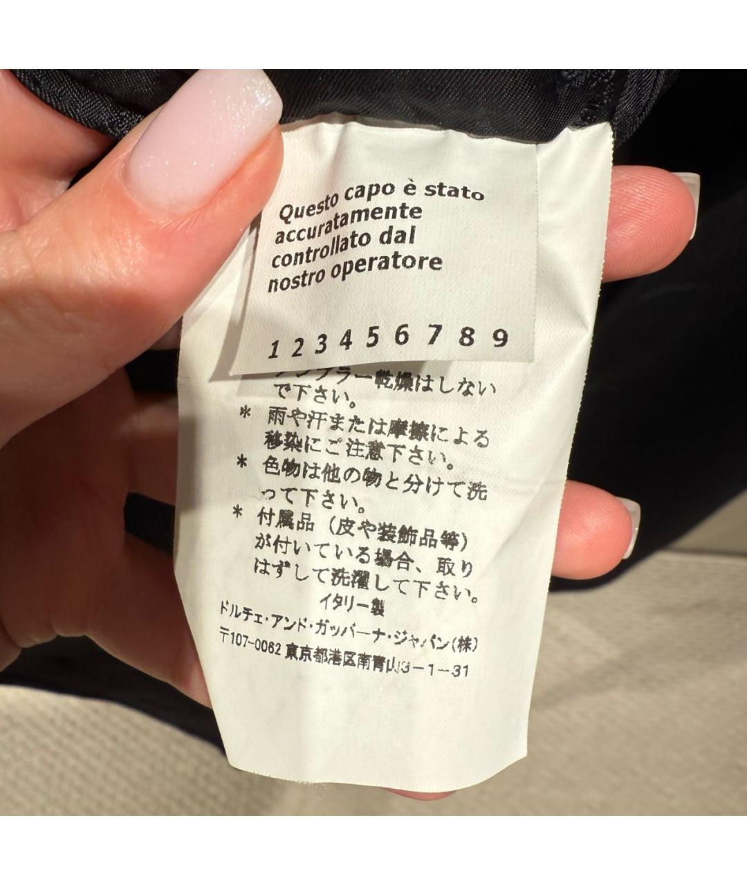 DOLCE&GABBANA Черное кашемировое пальто, фото 6