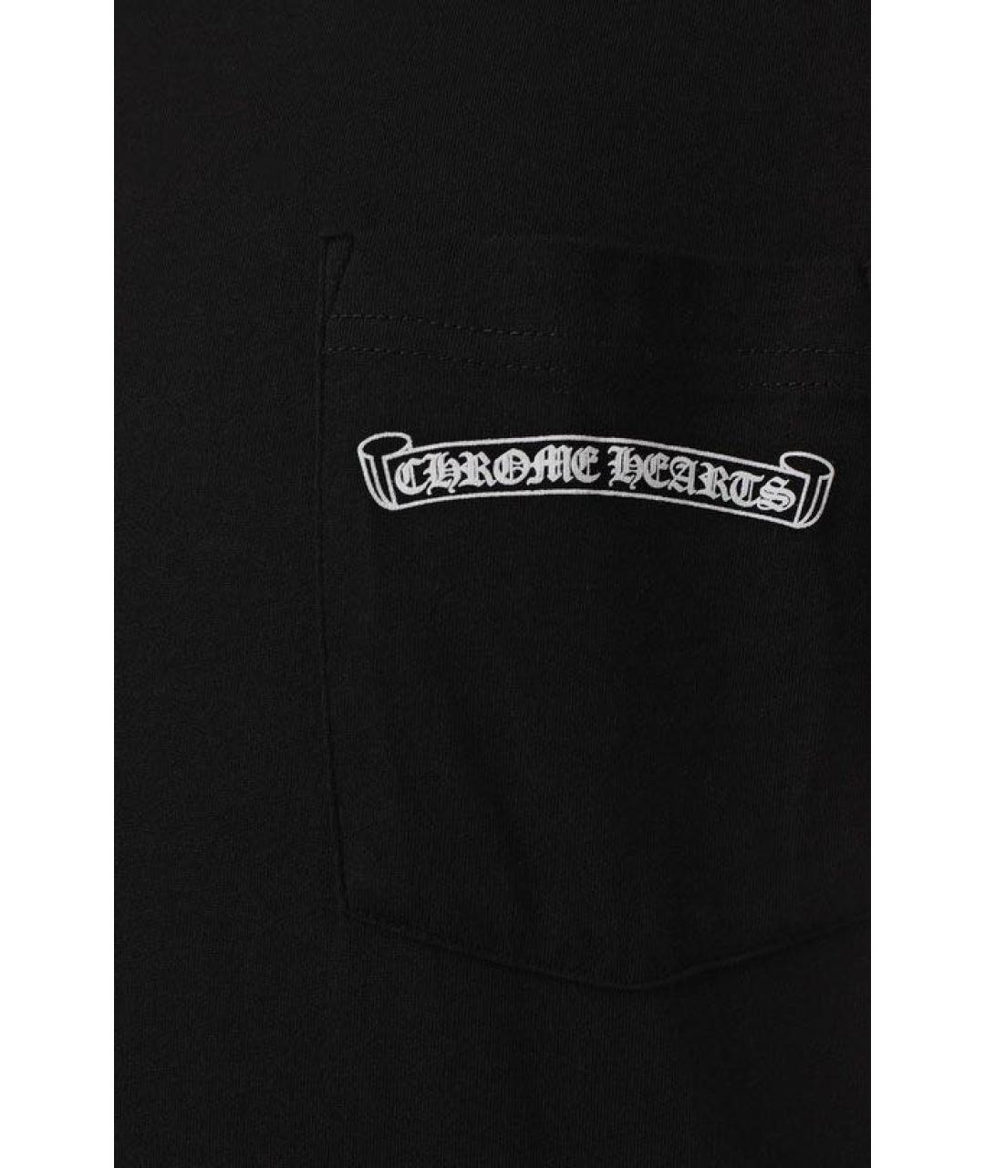 CHROME HEARTS Черная хлопковая футболка, фото 3