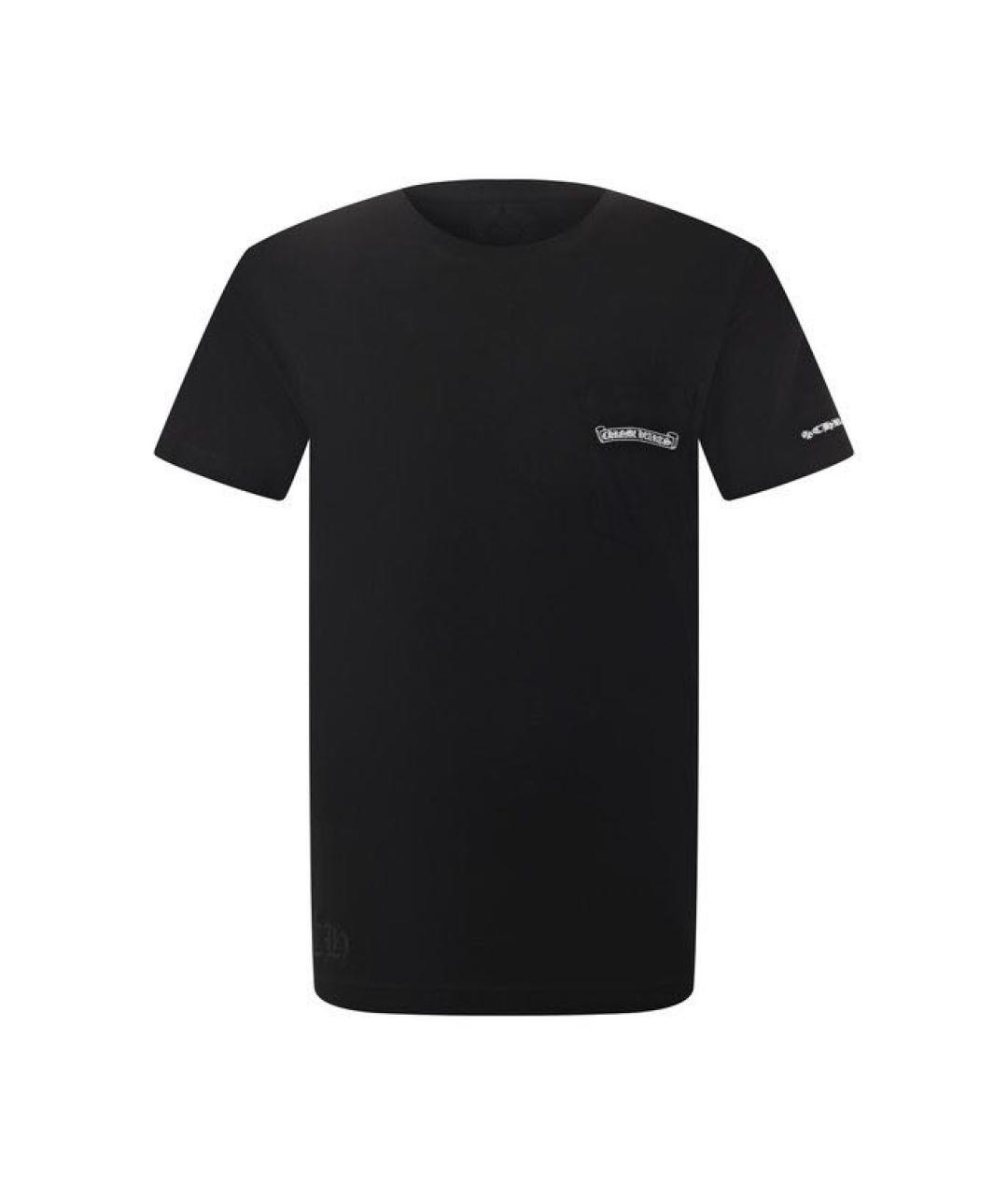 CHROME HEARTS Черная хлопковая футболка, фото 4