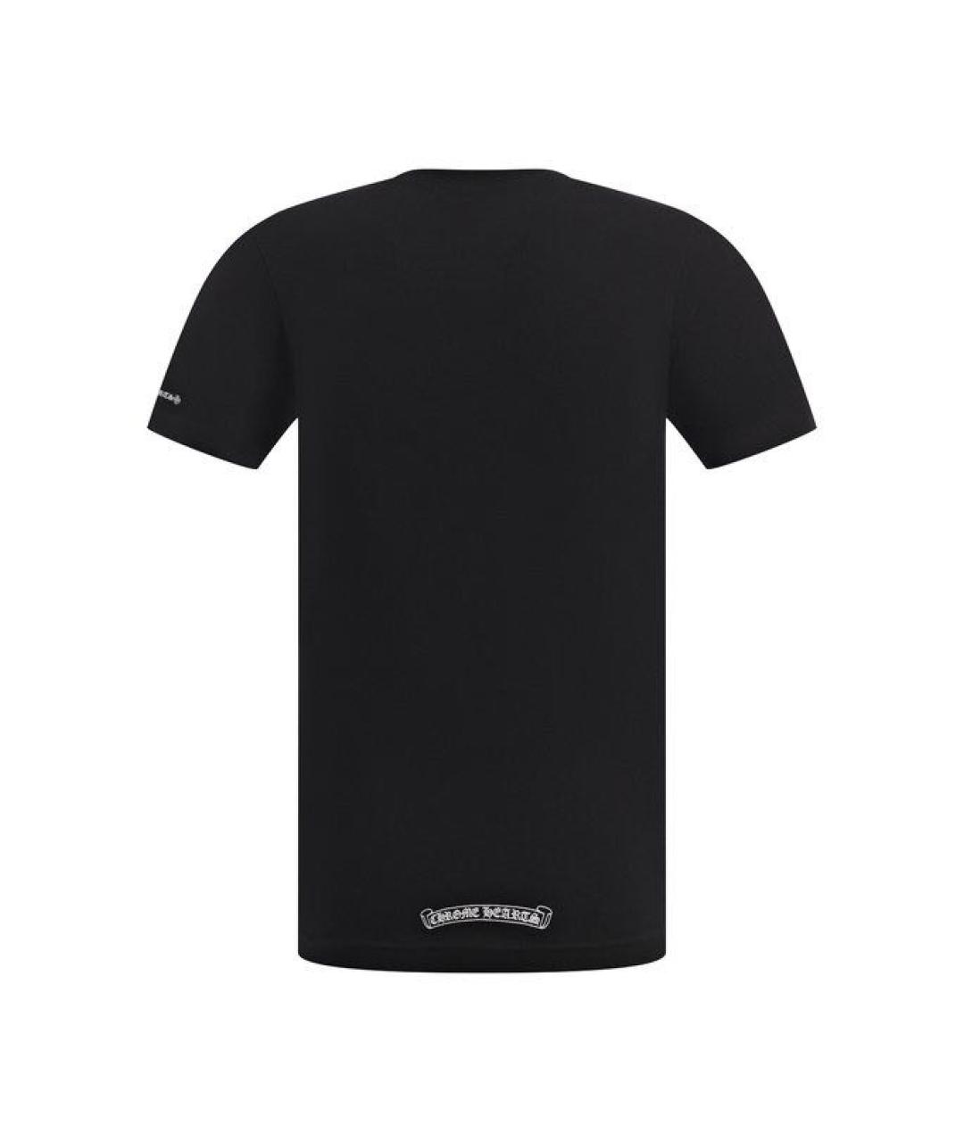 CHROME HEARTS Черная хлопковая футболка, фото 2