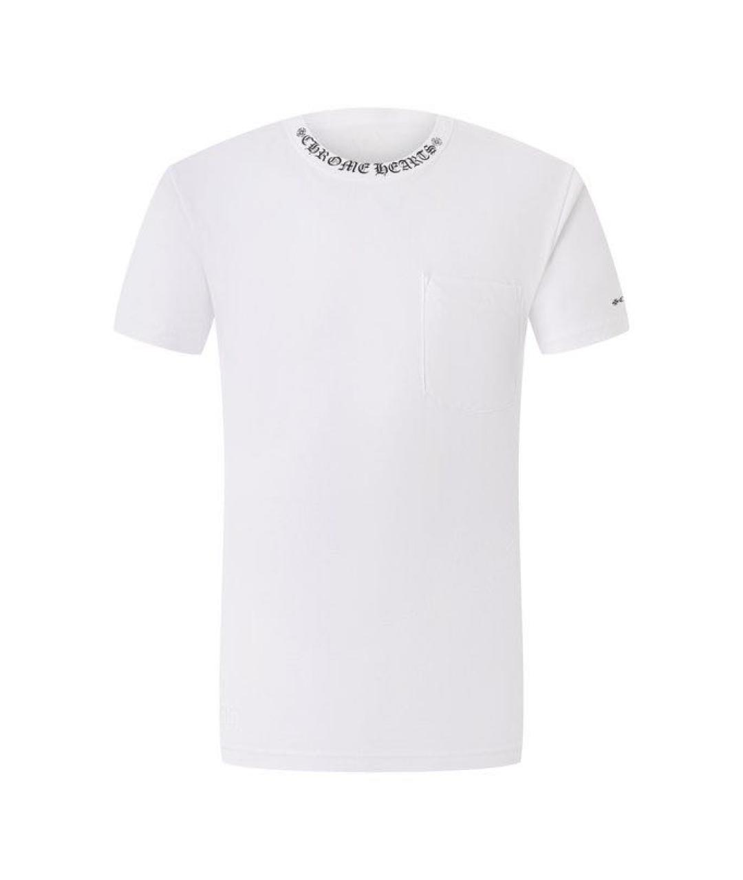 CHROME HEARTS Белая хлопковая футболка, фото 4