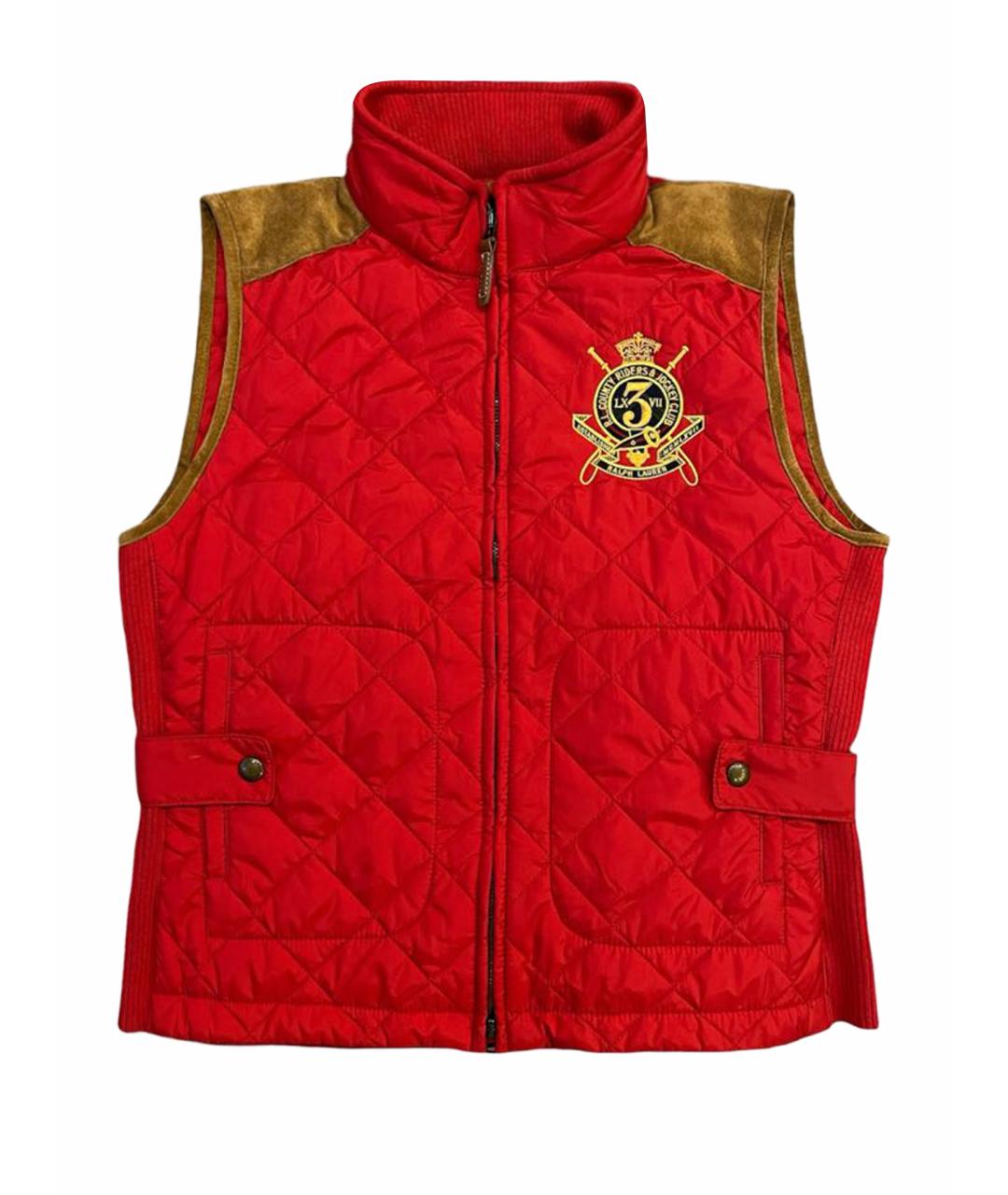 RALPH LAUREN Красный полиэстеровый жилет, фото 1