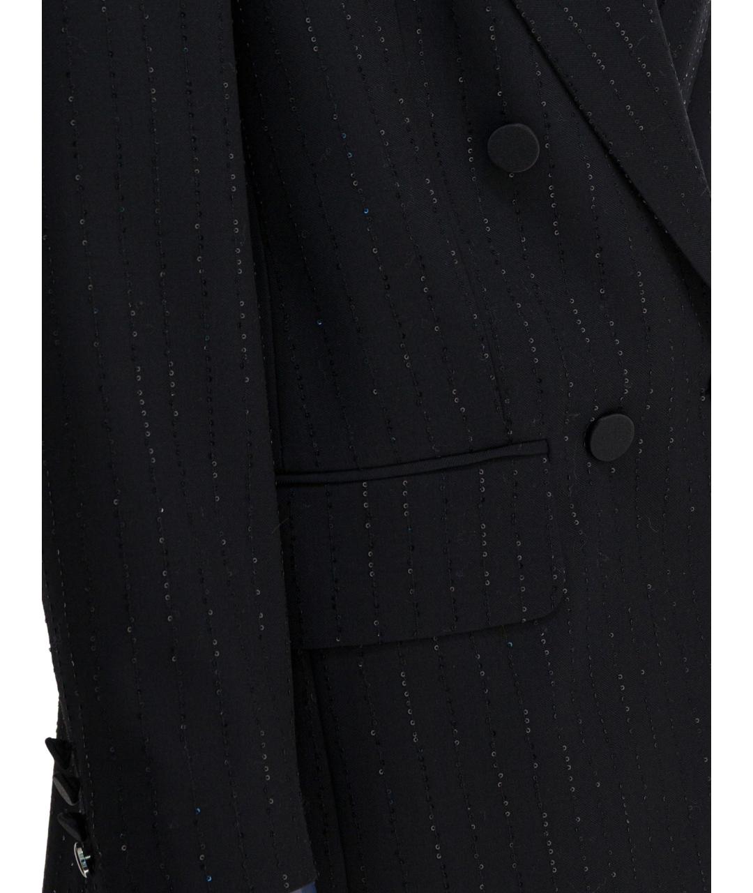 MAX MARA Черный шерстяной жакет/пиджак, фото 4