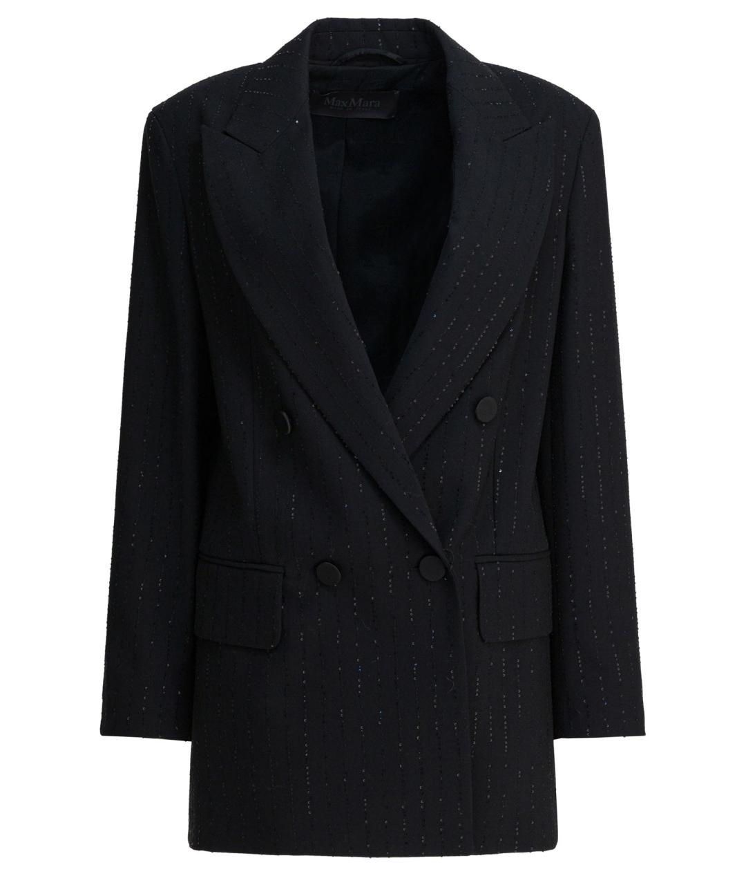 MAX MARA Черный шерстяной жакет/пиджак, фото 1