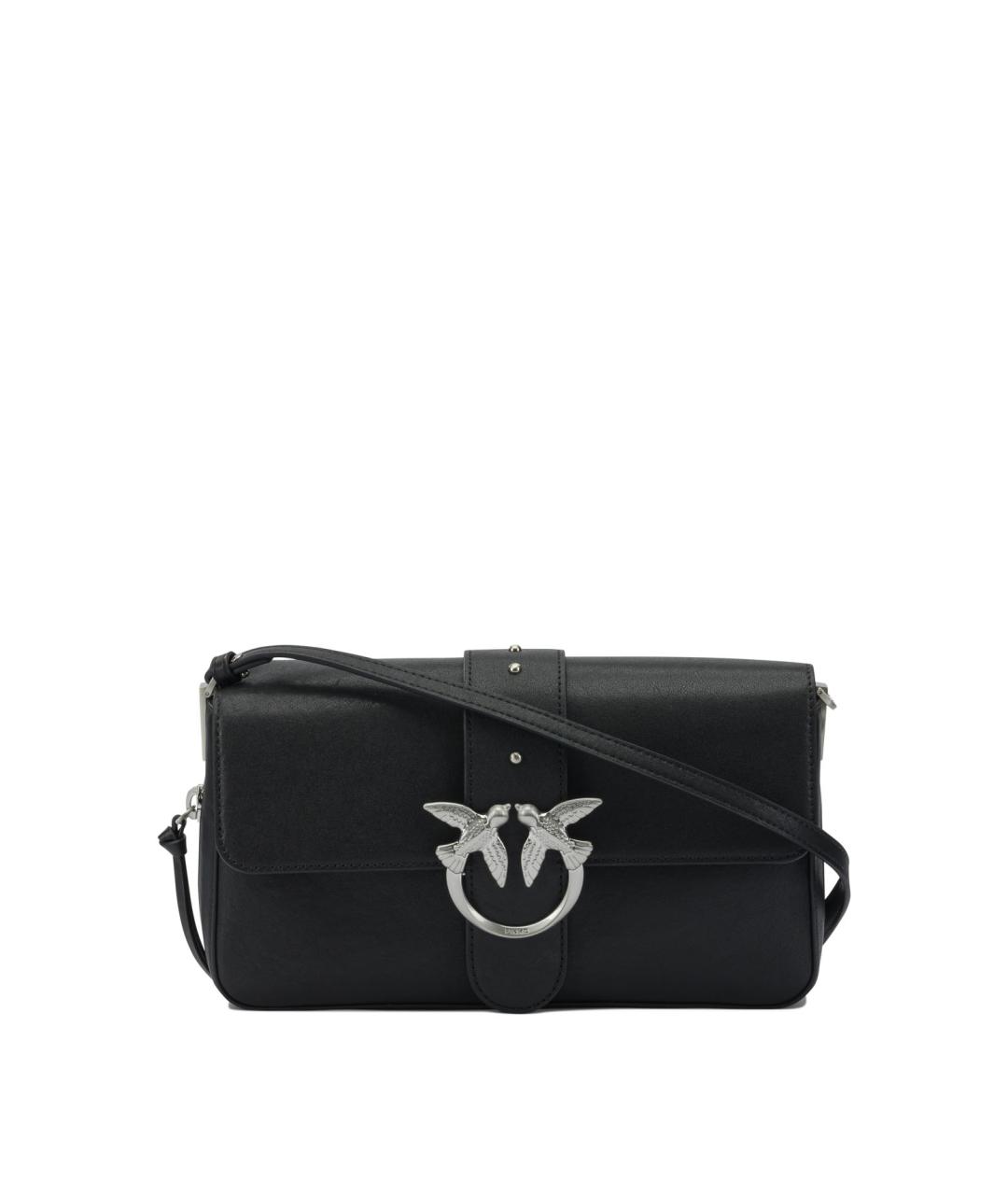 PINKO Черная кожаная сумка через плечо, фото 1