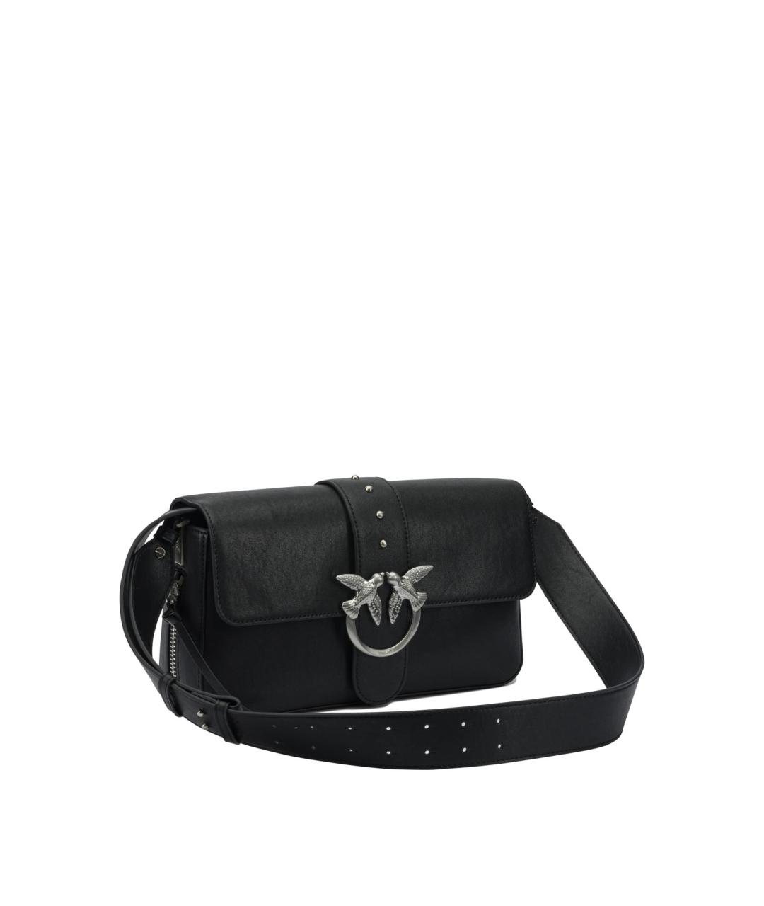 PINKO Черная кожаная сумка через плечо, фото 2