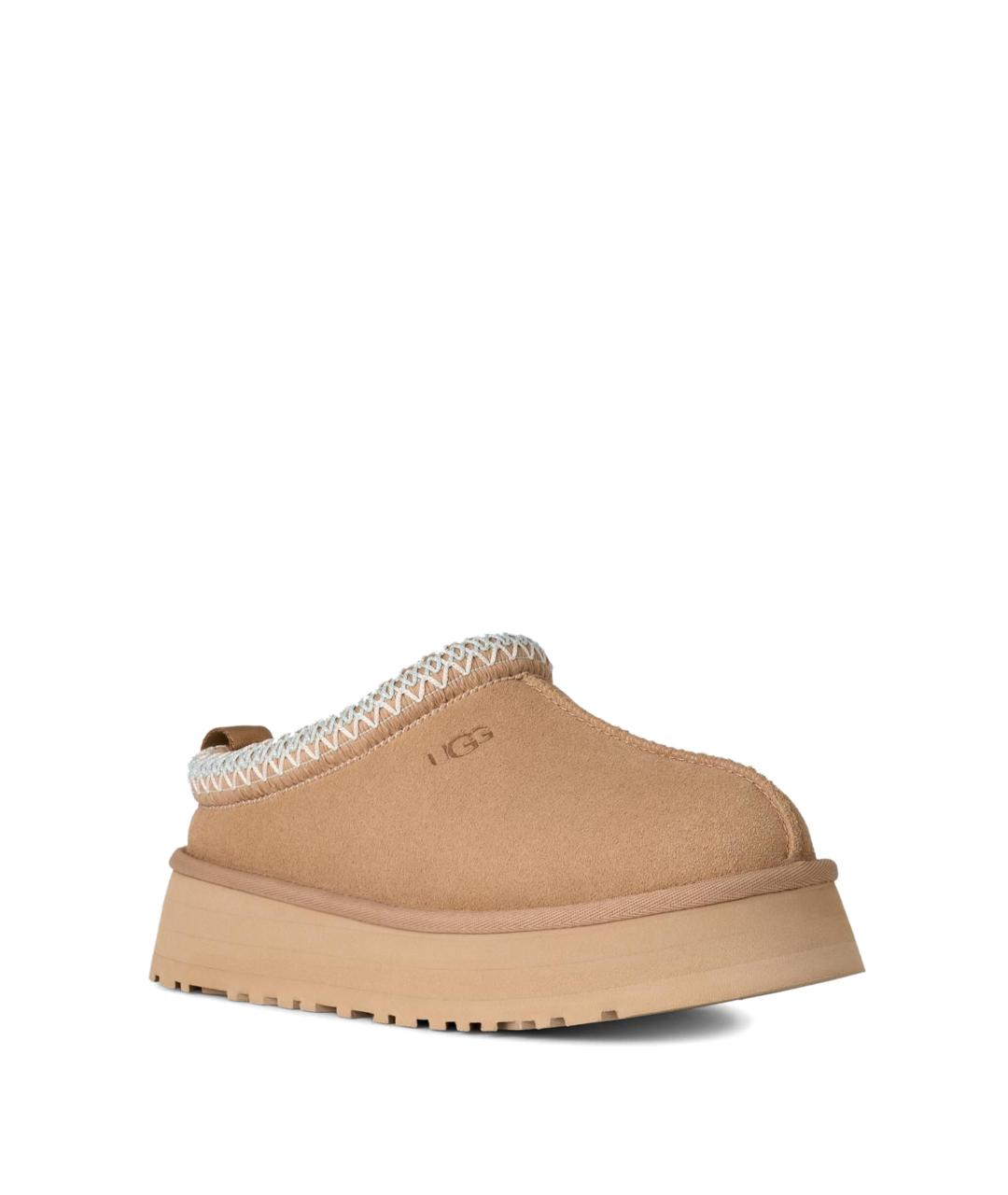 UGG AUSTRALIA Бежевые кожаные сабо, фото 2