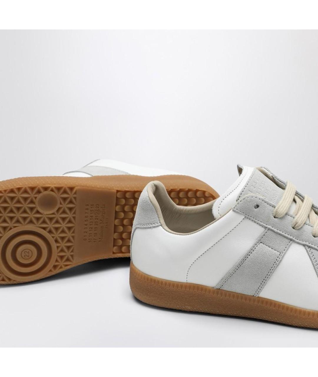 MAISON MARGIELA Мульти кожаные кеды, фото 3