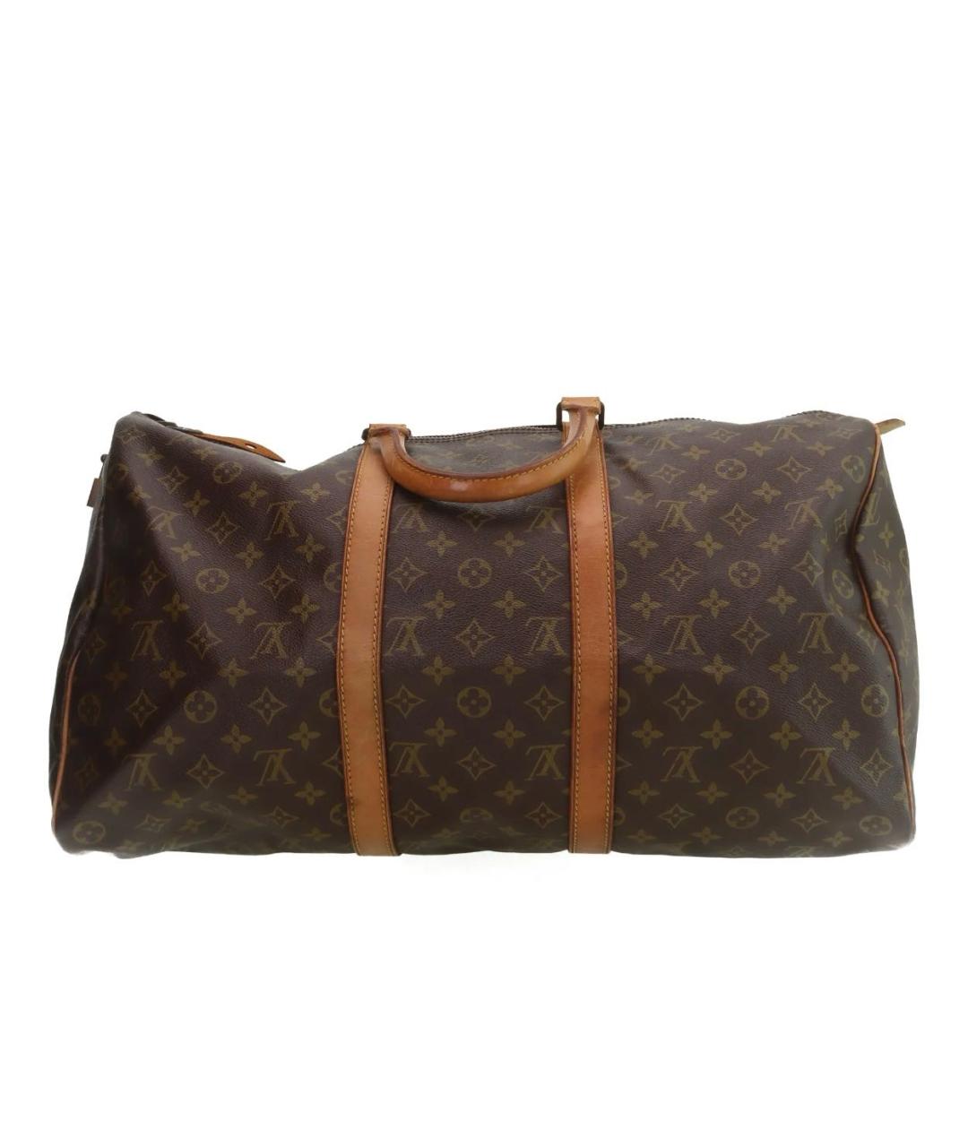 LOUIS VUITTON Коричневая кожаная дорожная/спортивная сумка, фото 1