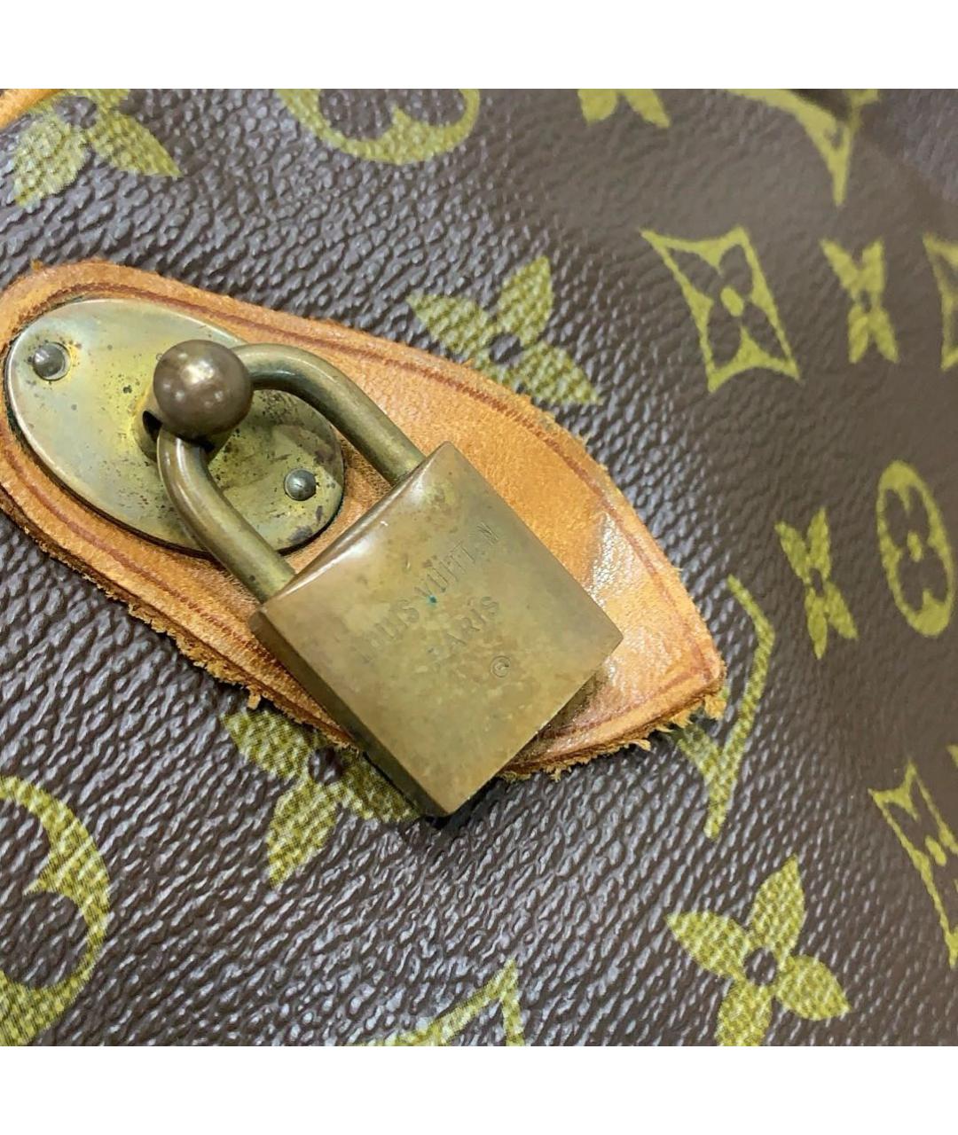 LOUIS VUITTON Коричневая кожаная дорожная/спортивная сумка, фото 6