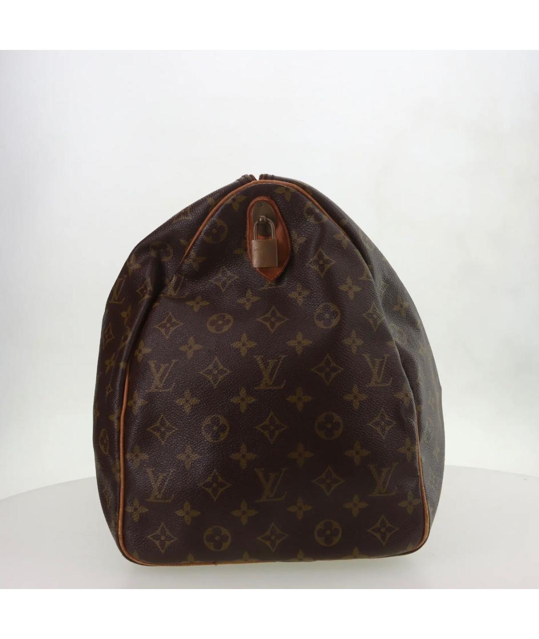 LOUIS VUITTON Коричневая кожаная дорожная/спортивная сумка, фото 3