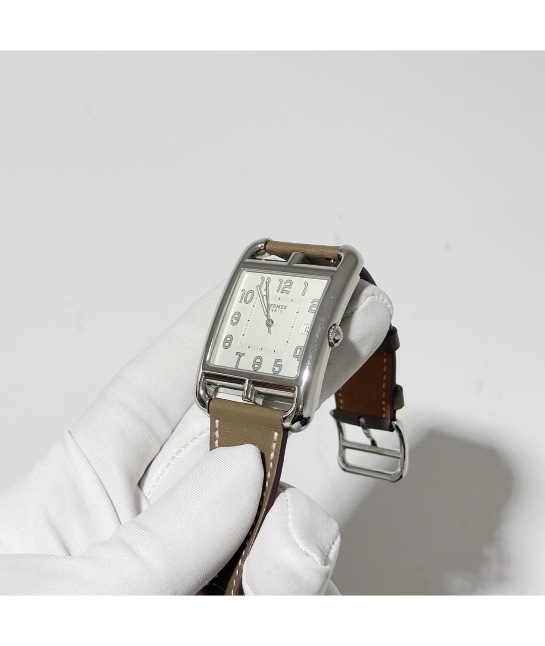 HERMES Белые металлические часы, фото 3