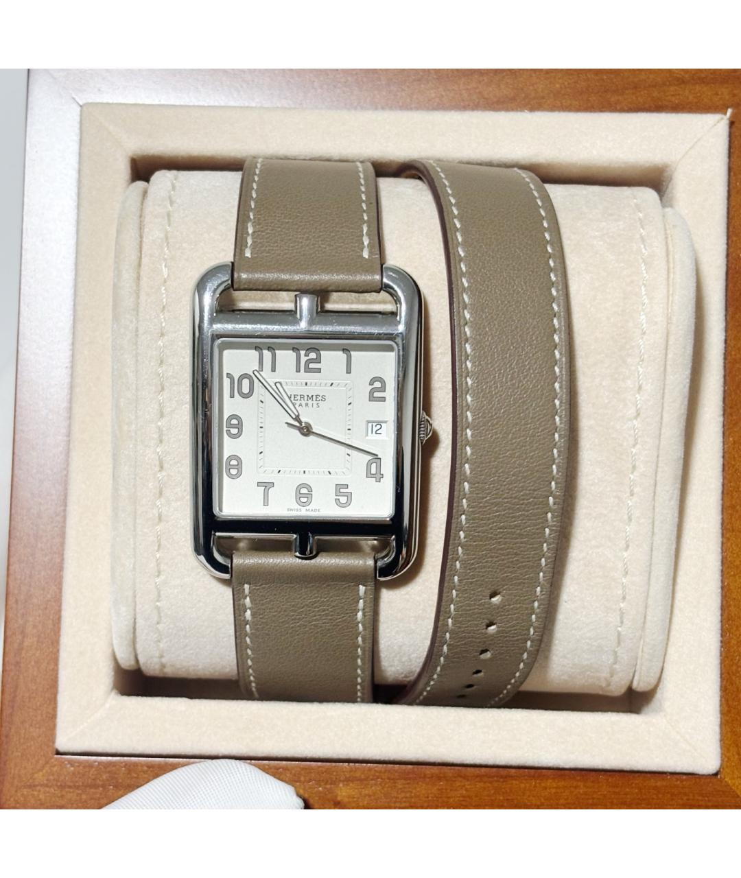 HERMES Белые металлические часы, фото 2