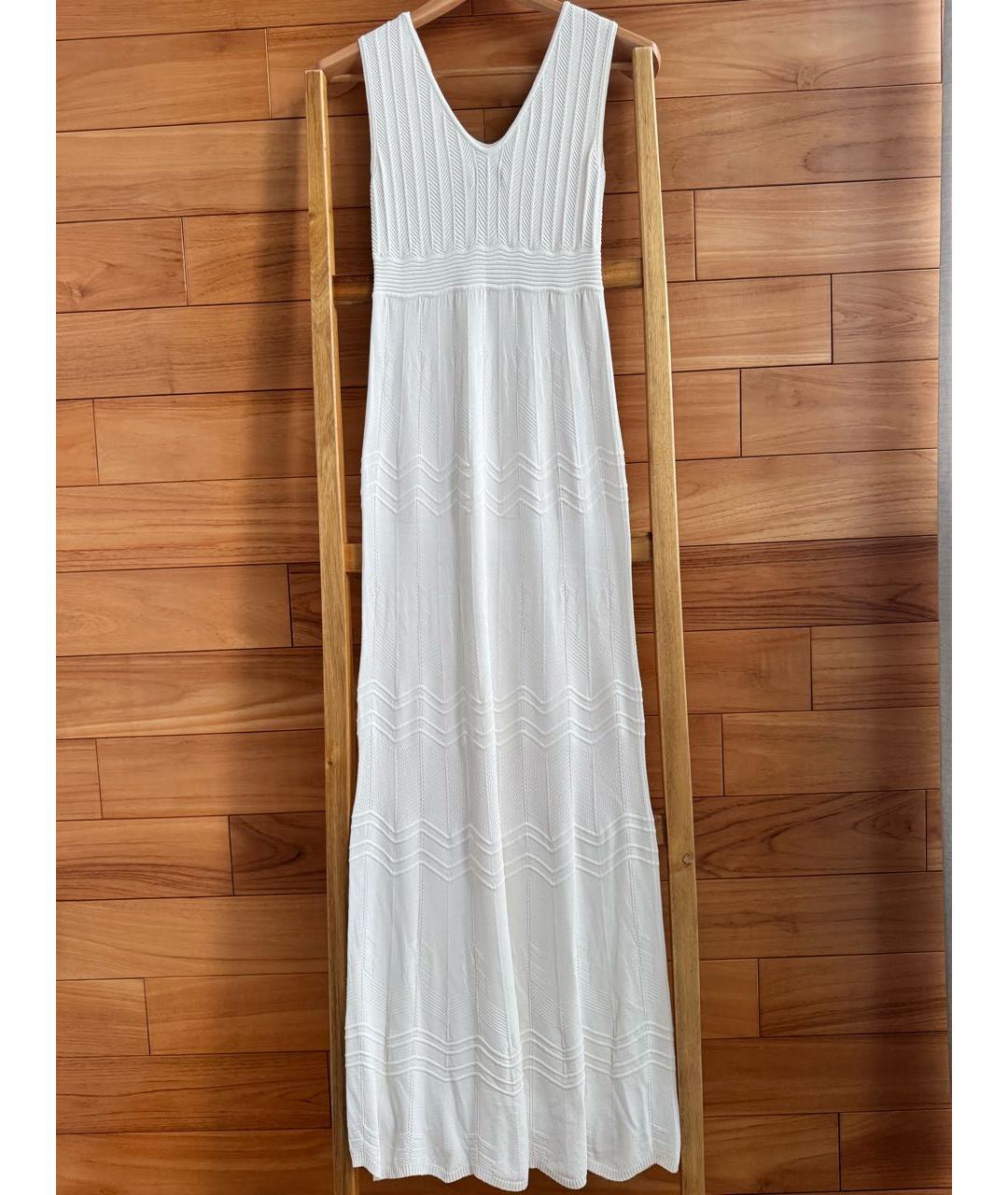 FALCONERI Белое хлопко-эластановое повседневное платье, фото 6