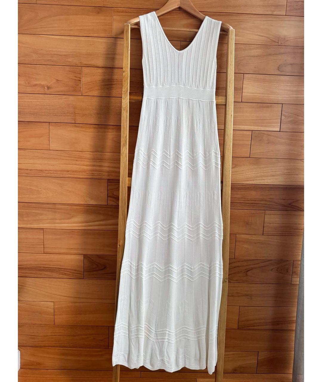 FALCONERI Белое хлопко-эластановое повседневное платье, фото 2