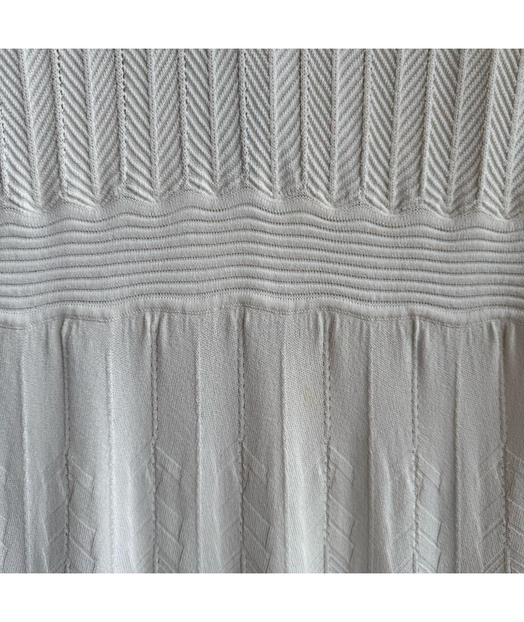 FALCONERI Белое хлопко-эластановое повседневное платье, фото 4