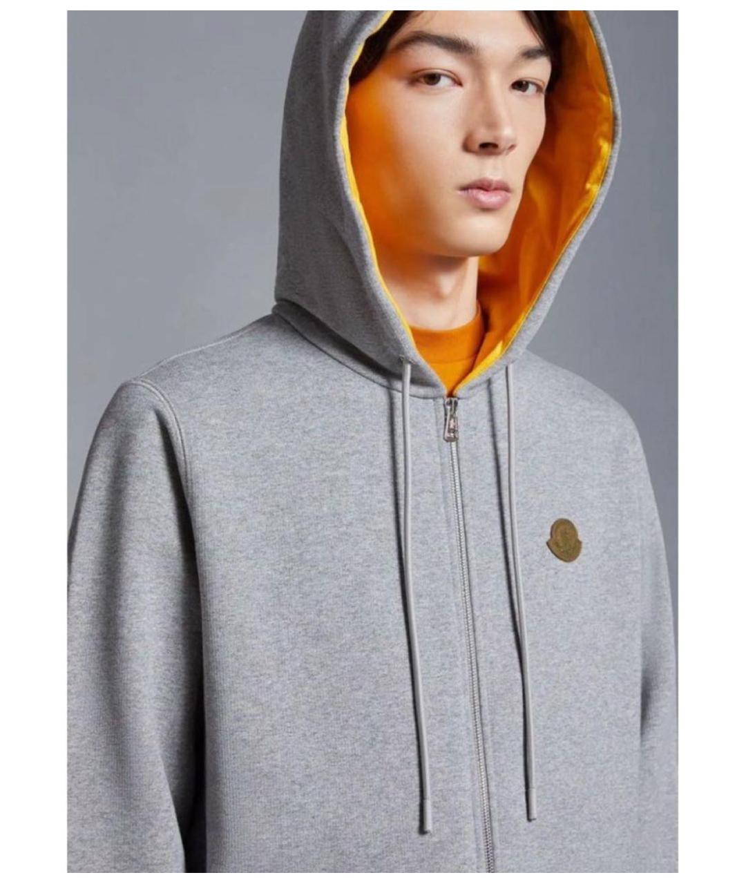 MONCLER Серая хлопковая спортивная куртка, фото 4