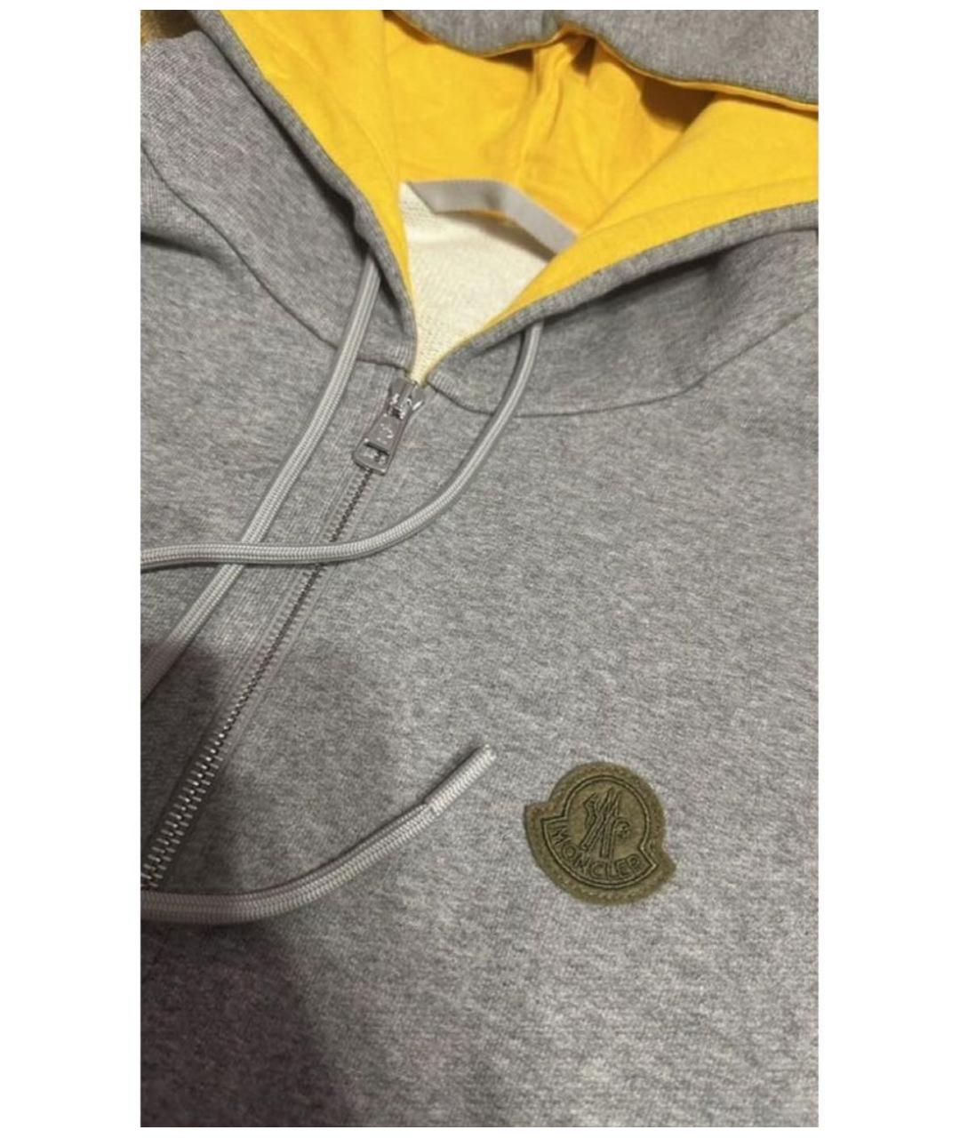MONCLER Серая хлопковая спортивная куртка, фото 7