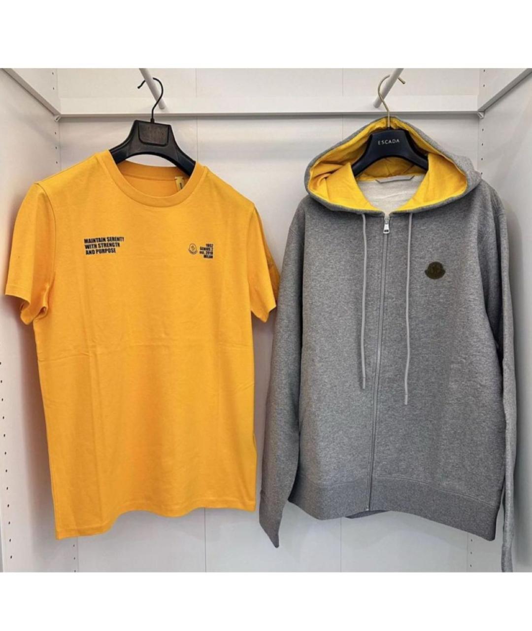 MONCLER Серая хлопковая спортивная куртка, фото 6