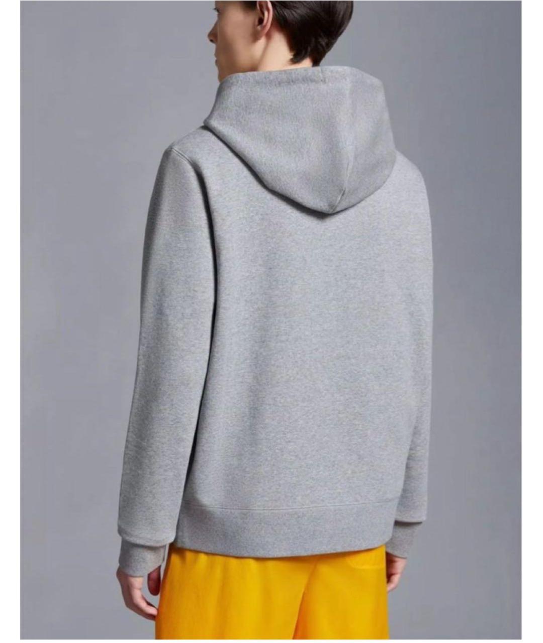 MONCLER Серая хлопковая спортивная куртка, фото 3