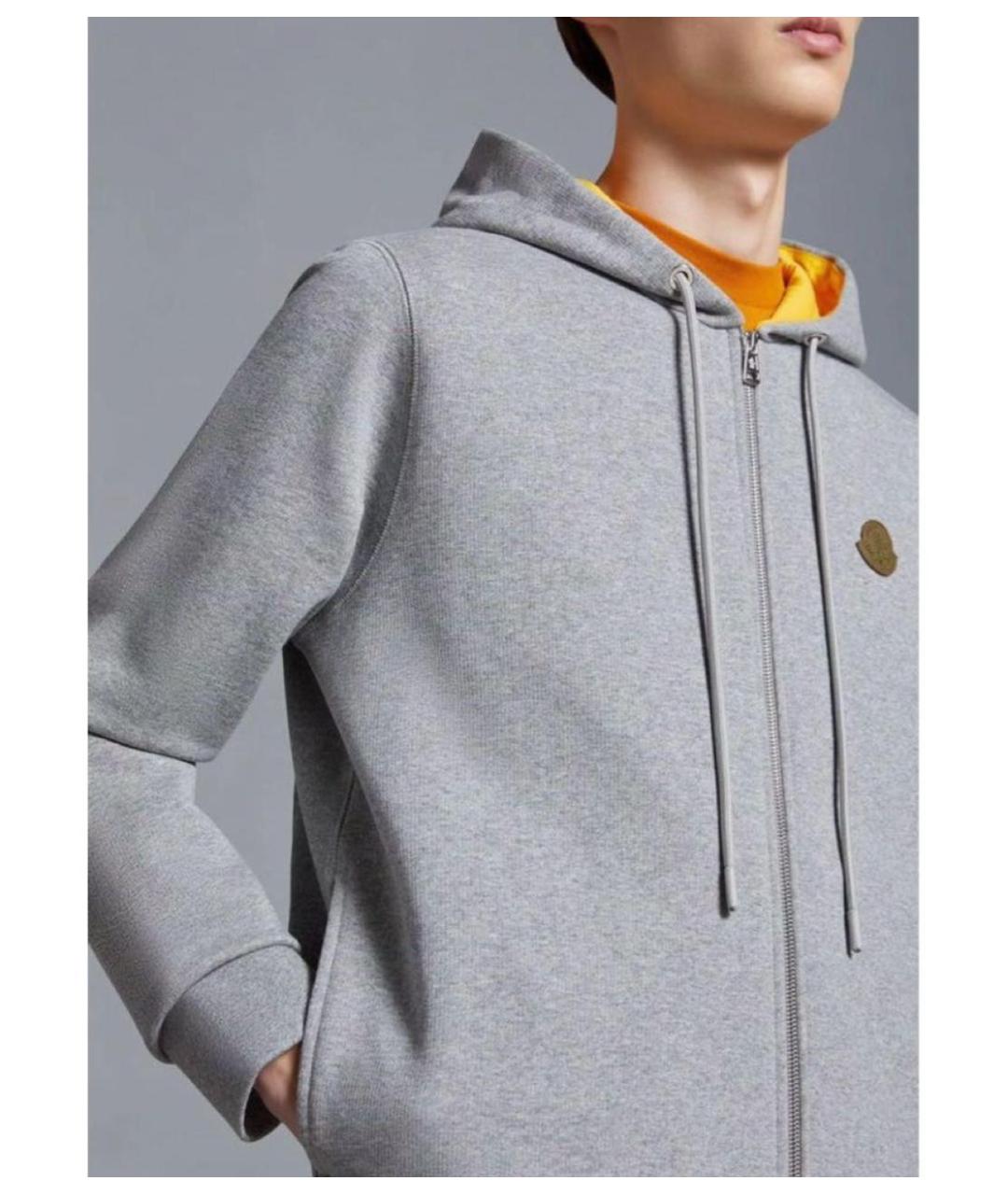 MONCLER Серая хлопковая спортивная куртка, фото 5