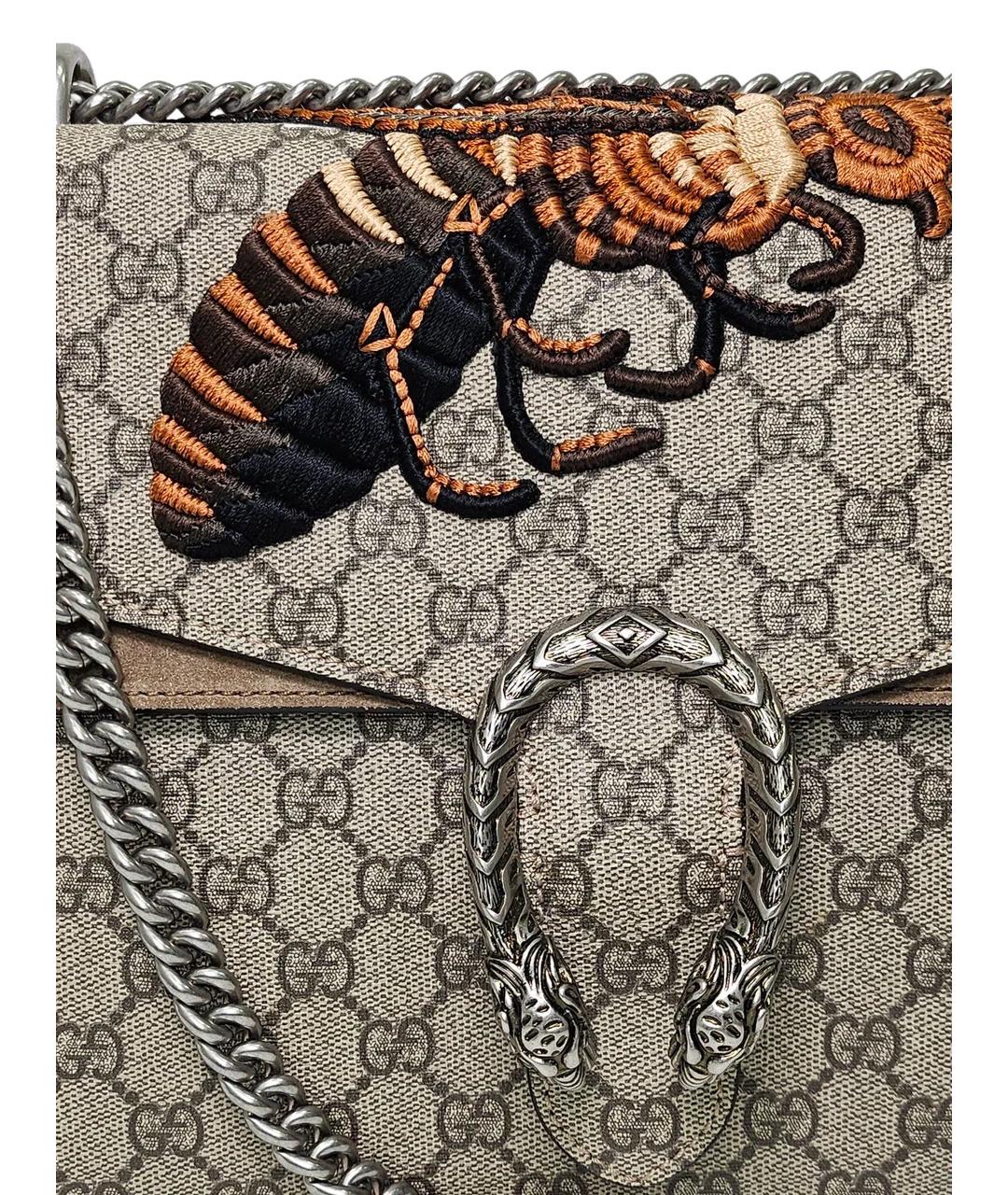 GUCCI Бежевая замшевая сумка через плечо, фото 7